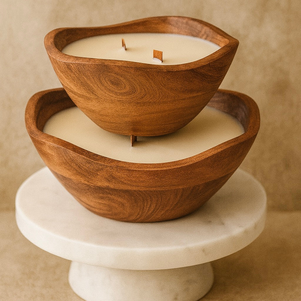 "POTTERY BARN" WOOD BOWLS