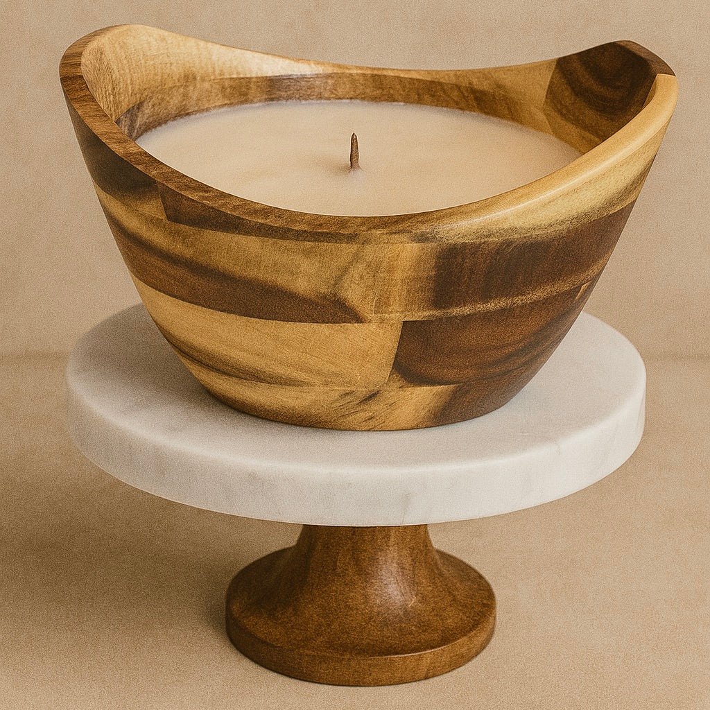 Two-Tone Wooden Bowl