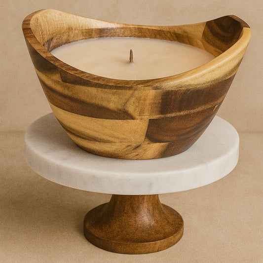 Two-Tone Wooden Bowl